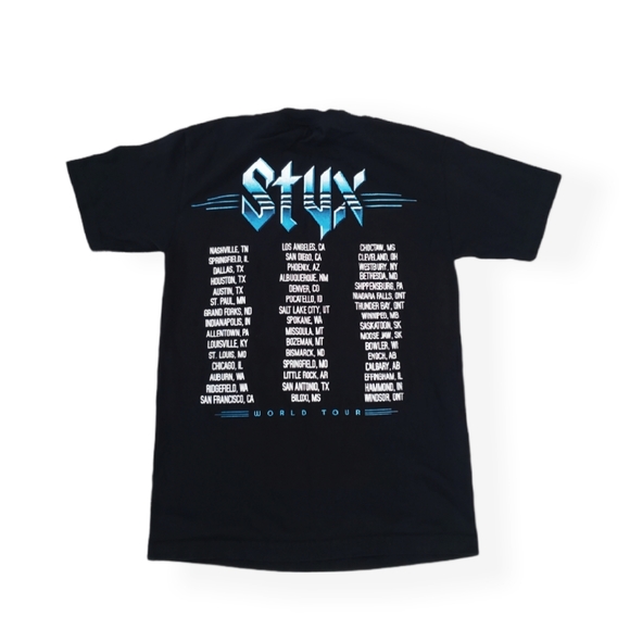 Styx Band World Tour Rare Canada Guitar Flag print - Picture 4 of 10